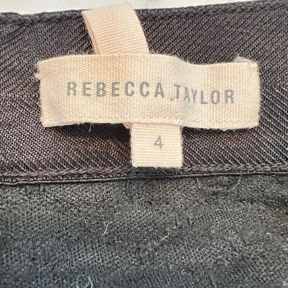 NWOT Rebecca Taylor charcoal textured  skirt - Picture 3 of 7